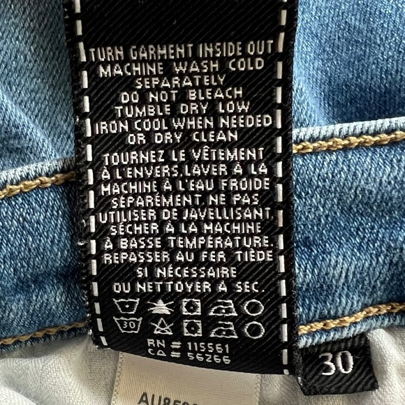 7 For All Mankind Luxe Vintage High Waist Slim Light Wash Denim Size 30 GUC - Picture 7 of 8